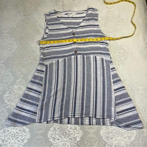 Beachlunchlounge Sleeveless Tunic Top Cotton Linen Blend Size Medium - Picture 5 of 6